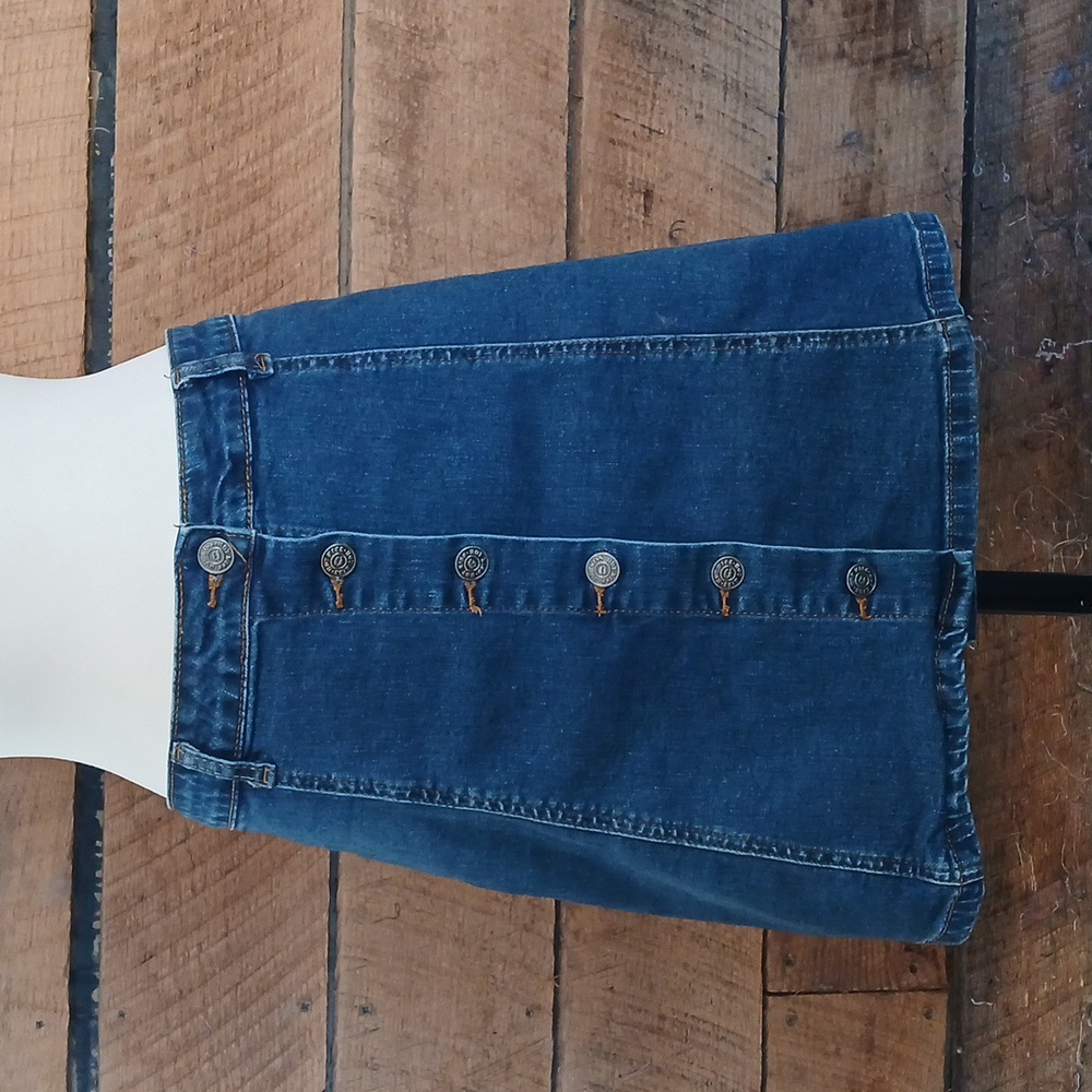 Hot Kiss XL denim skirt button front